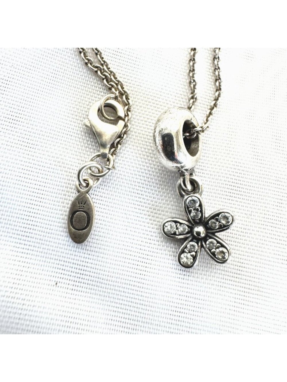 PANDORA Charm ALE DAZZLING DAISY DANGLE Sterling Silver 925 Pendant 17" Pandora